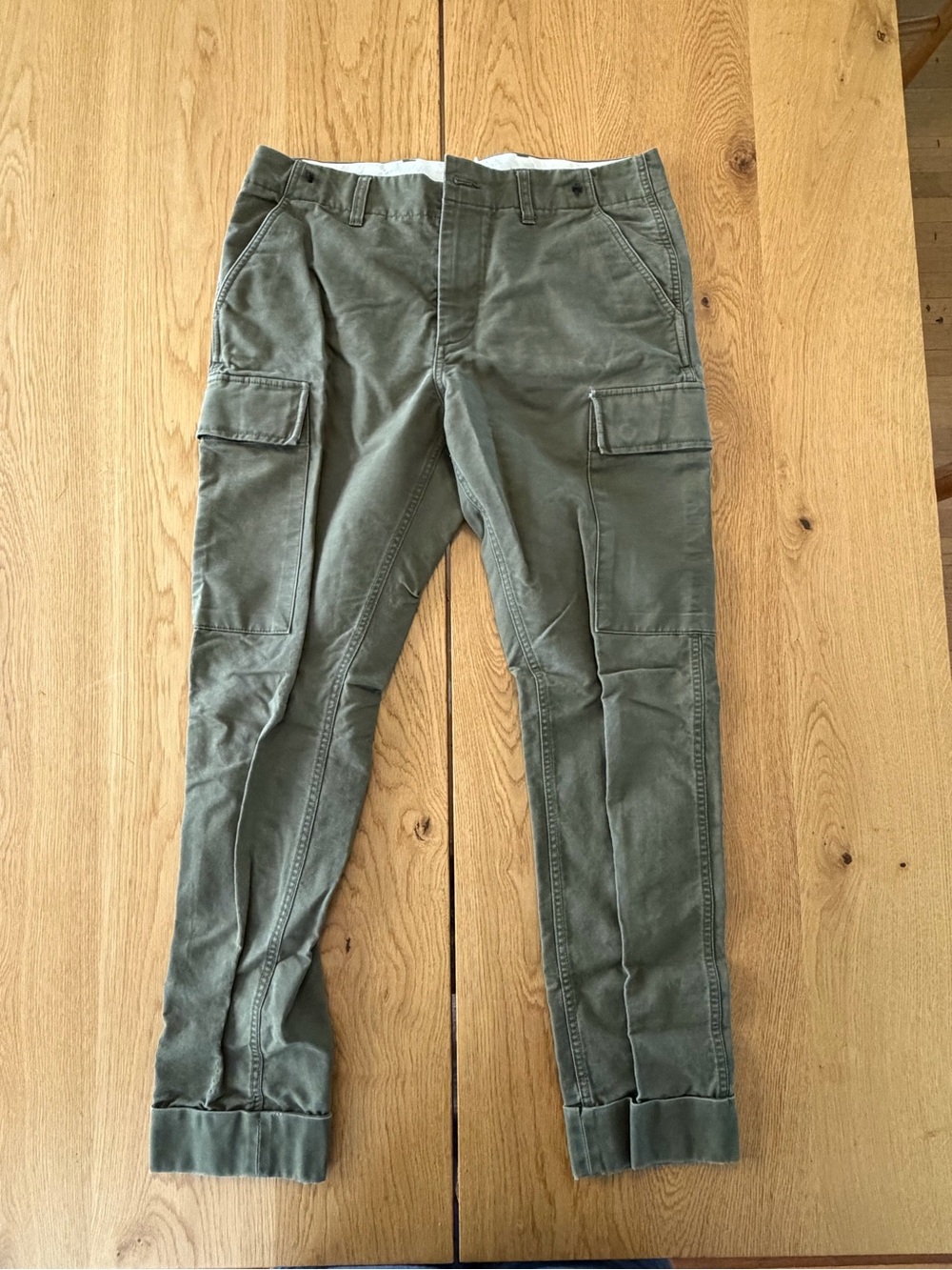 Heavy Weight Cotton Club Monaco Men's Olive Green Cargo Pants